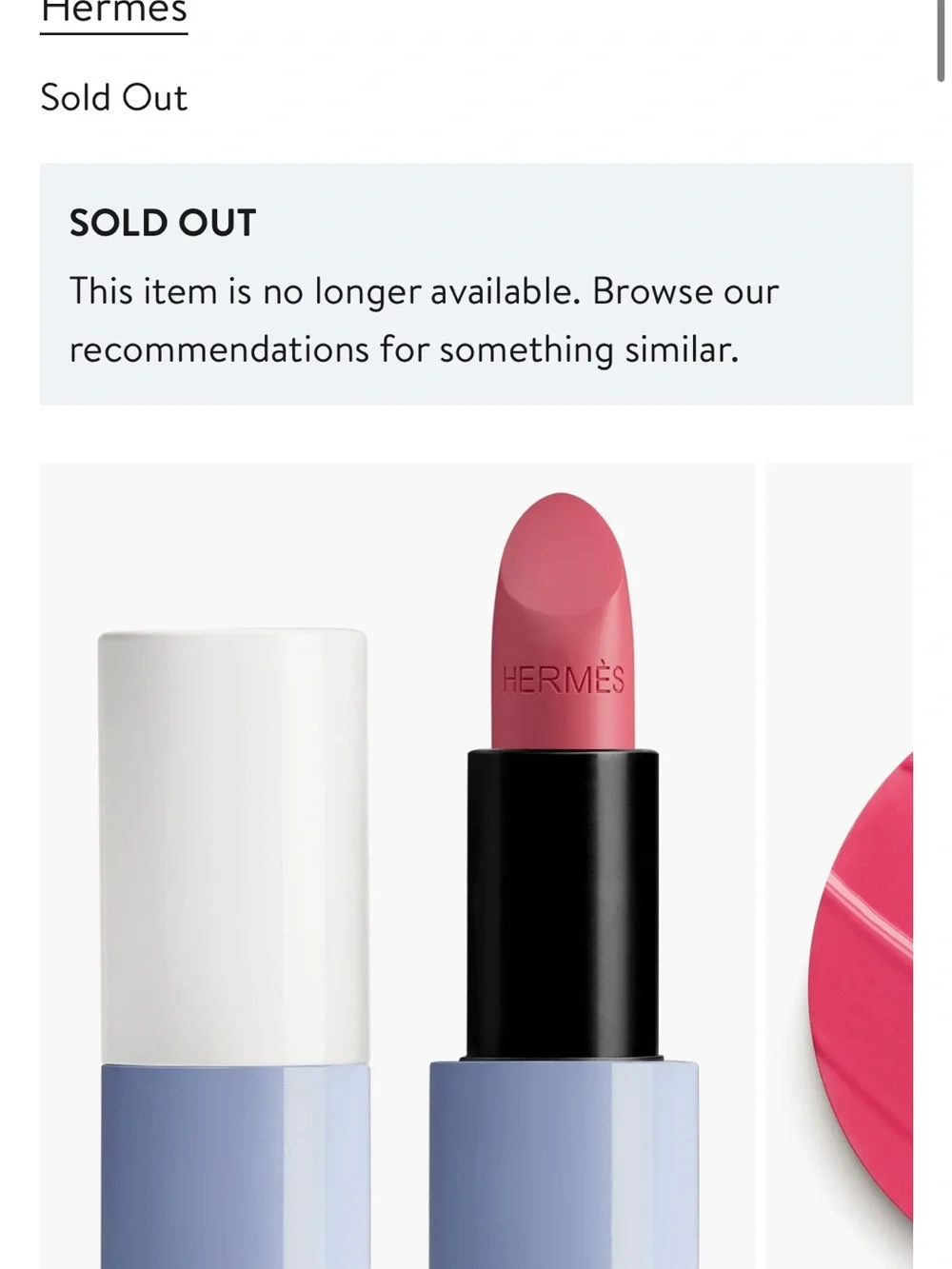 Hermes BRILLIANCE 38 ROSE NYMPHAEA  LIMITED EDITION LIPSTICK